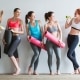 group of fitness women standing